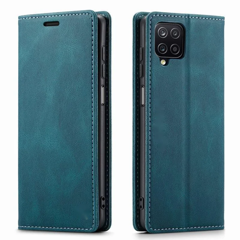 

Leather Case For Samsung Galaxy A12 Silicon Soft Luxury Magnetic Flip Matte Wallet Bumper Phone Cover For Samsung A 12 M12 Coque