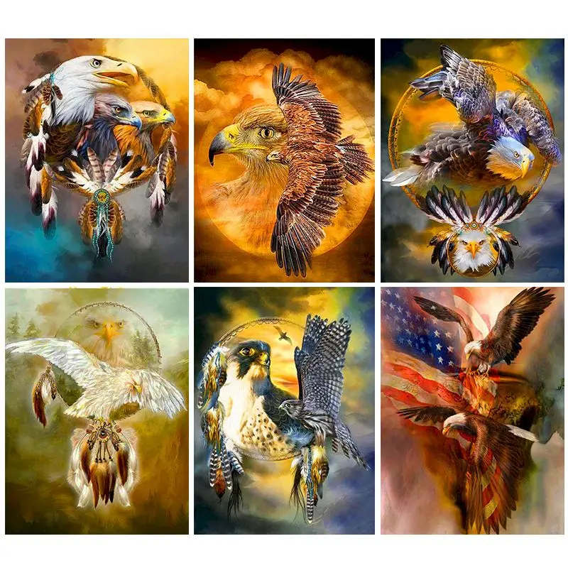 Набор для рисования по номерам на холсте с изображением орла | Дом и сад