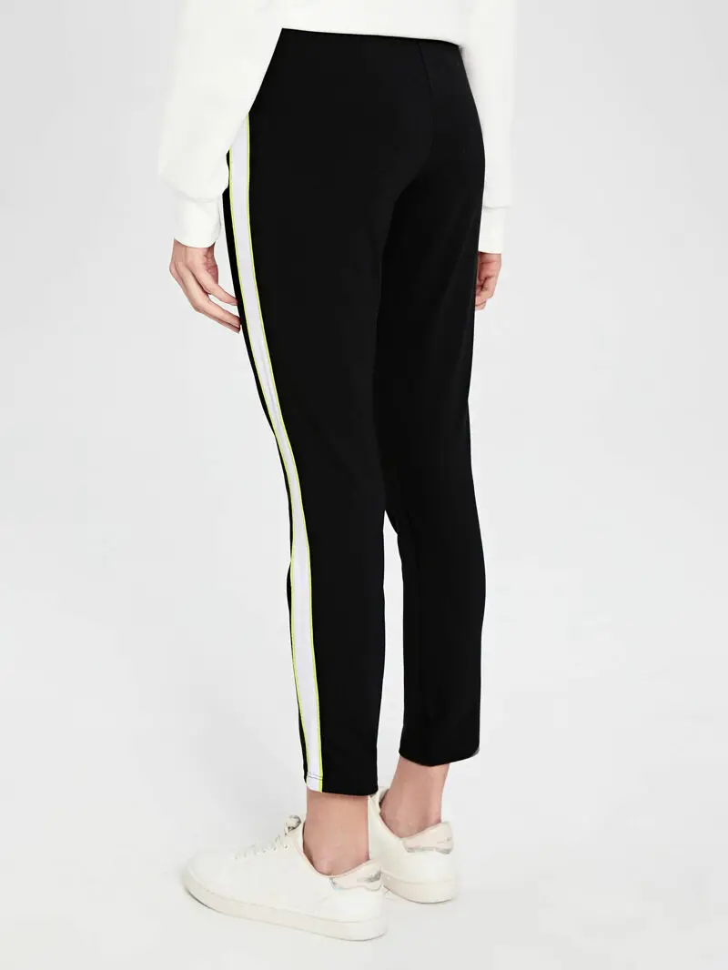 

2021 New Season Stripe Detailed Ankle Sport Leggings With Waist Elastic New Season Young Trend Capri Elegant Narrow Hot