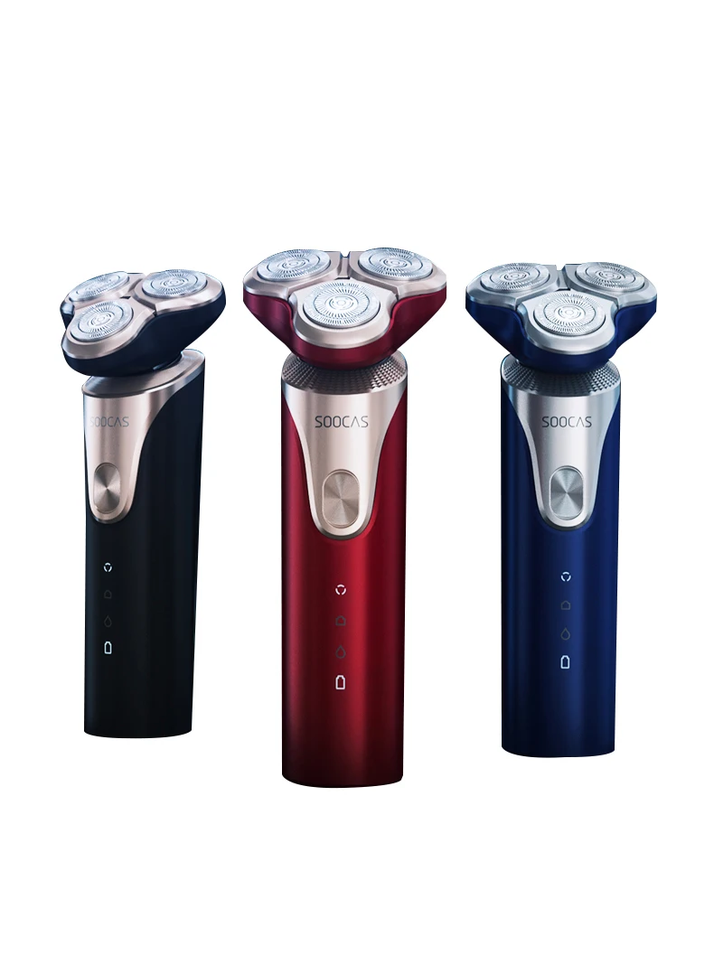 SOOCAS S3 Xiaomi электробритва для мужчин 3 режущая головка сухая влажная бритва Смарт USB