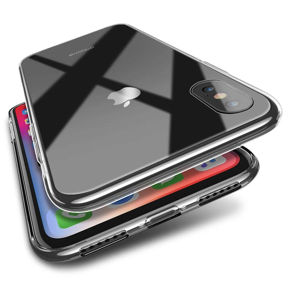 KISSCASE Прозрачный чехол для телефона iPhone 7 8 Plus X XS Max XR Ультратонкий Мягкий ТПУ