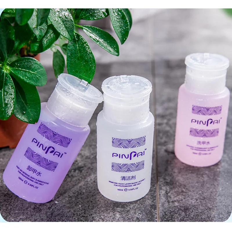 

160ML Nail Gel Remover Liquid Nail Polish Remover Dust Dirt Cleanser With Press Mouth Design Soft Inirritative Manicure Tools