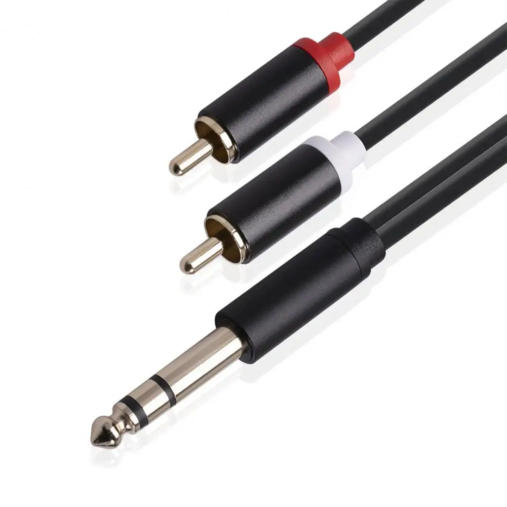 

6.35mm Male to 2 RCA Male Audio Cable Copper Conductor Stereo Wire Cord for Sound Mixing Console