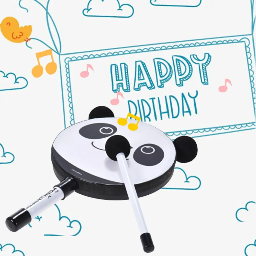 Панда Тамбурин барабан ударный музыкальный инструмент детская игрушка с
