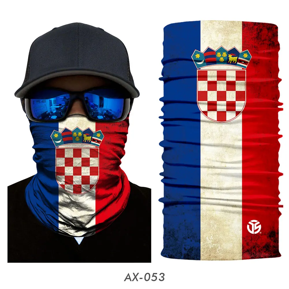 Croatia 3D Национальный флаг бесшовная мотоциклетная волшебная маска для лица для мотокросса, катания на лыжах, езды, шарф, трубчатая защита шеи, Балаклава, бандана, анти-УФ - Цвет: Croatia