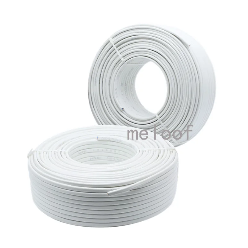 Электрический Удлинительный провод 2 Pin 10M 20M 18AWG 20AWG 22AWG 24AWG RVV белый черный