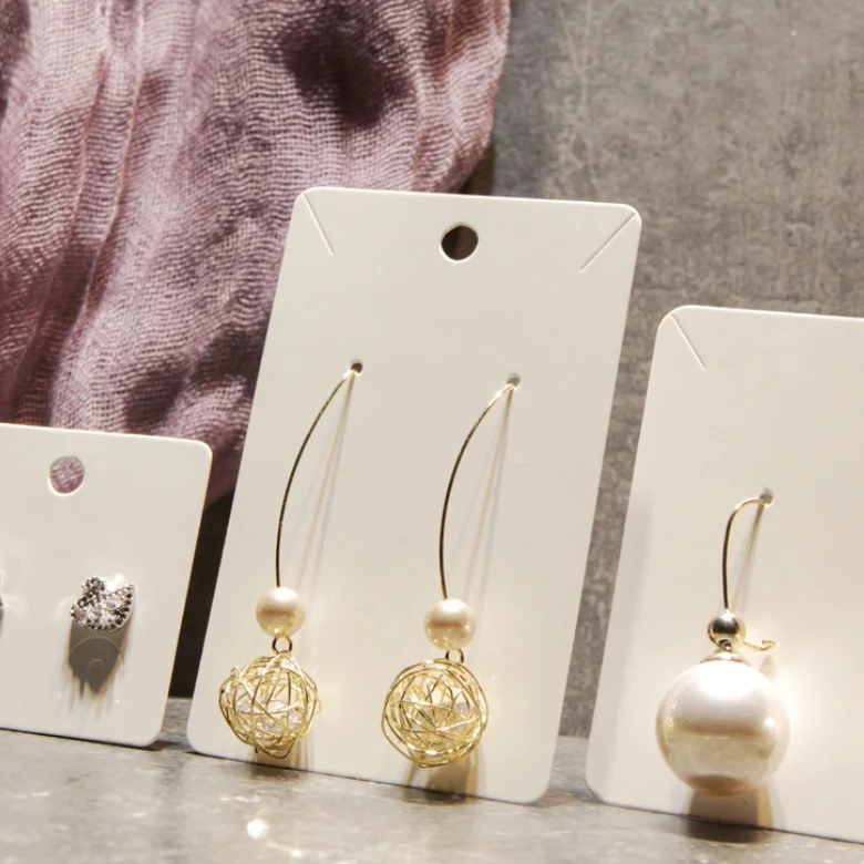 

20pcs black white earring necklace display card holde ring card Paper holder tag Ear Studs paper card holder Display
