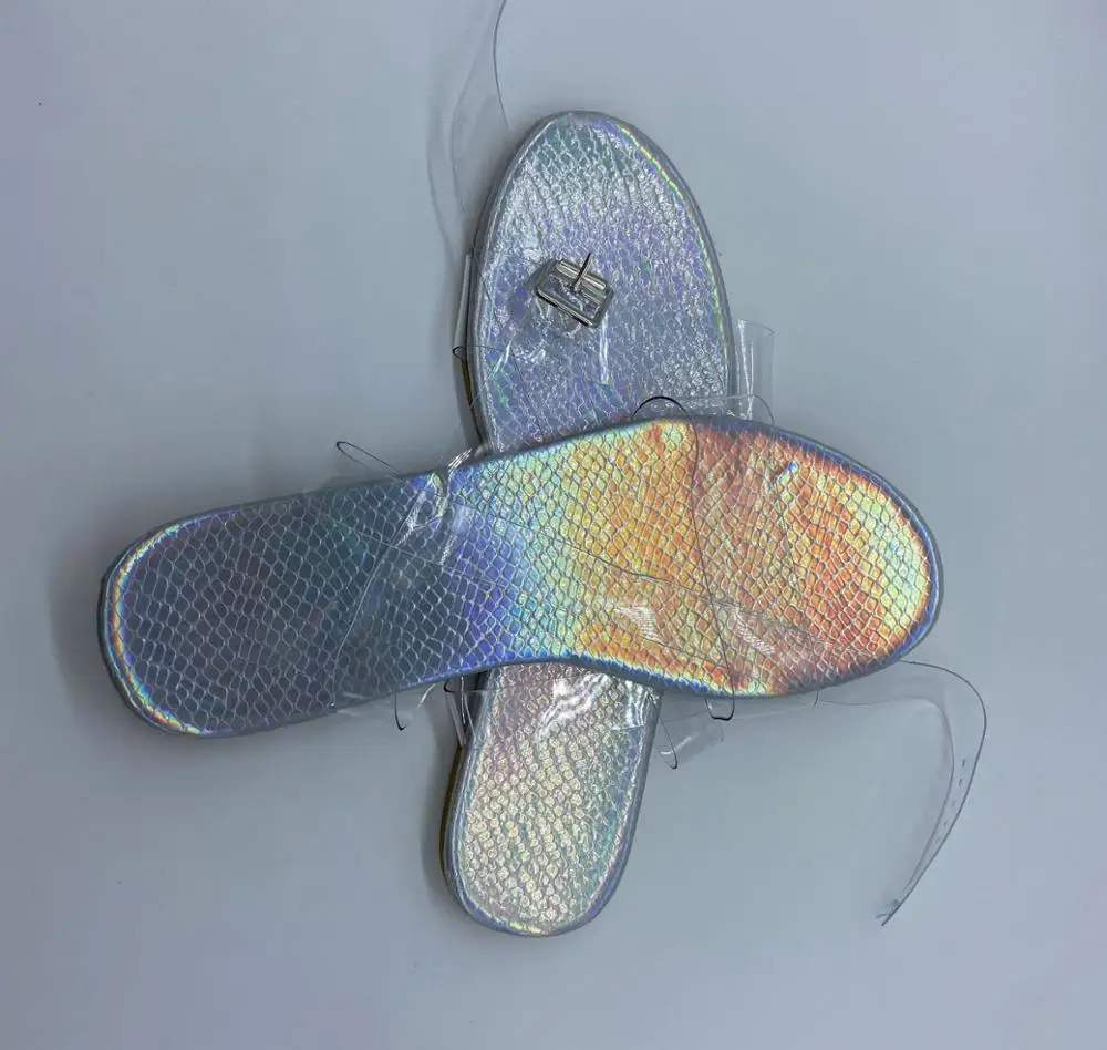 

Fashion summer Beach Transparent slippers flat Women sandals Shoes Outdoor Travel Sandals PVC Slip-On Slippers