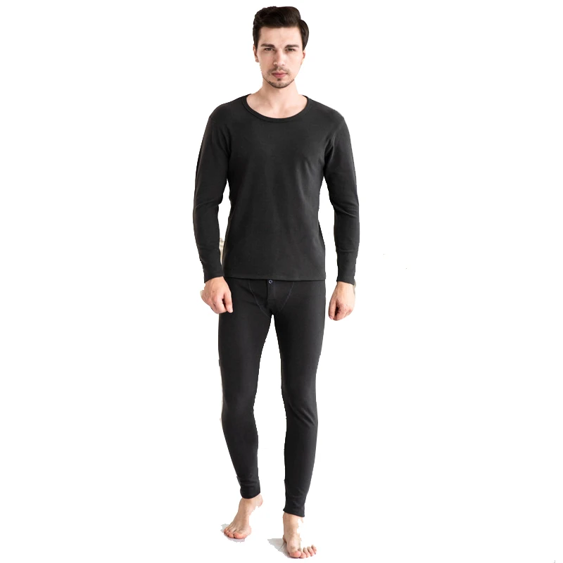 

Hot Velvet Sets Men Thermal Underwear Winter Slim No Trace Long Johns Warm Elasticity Undershirts Pants Sets Male O-Neck Thermal