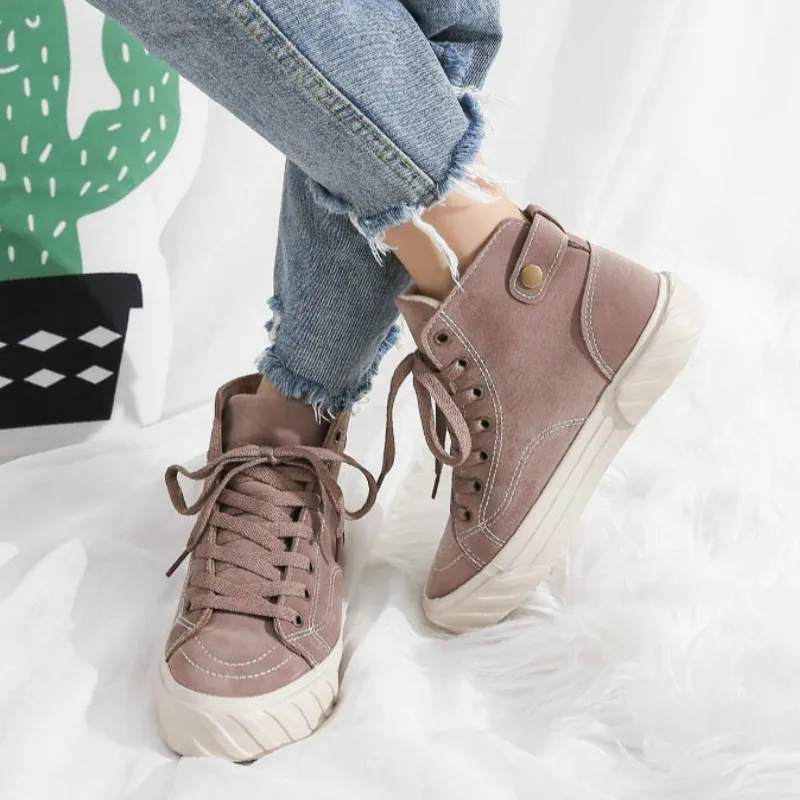 Женские парусиновые туфли на плоской подошве модные женские бархатные шнуровке