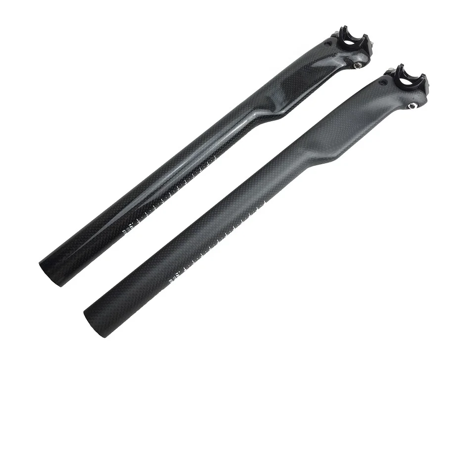 

NO LOGO Matte/Glossy Black Carbon Road/Mountain Bike Breaking Wind Seatpost Bicycle Seat Post 27.2/30.8/31.6mm Cycling Parts