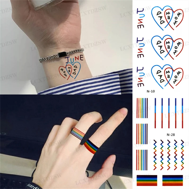 2Pcs Temporary Tattoo Stickers Children's Fake Tattoo Water Transfer Non-Toxic Cute Cartoon Small Sticker Hand Foot Art Girl Boy