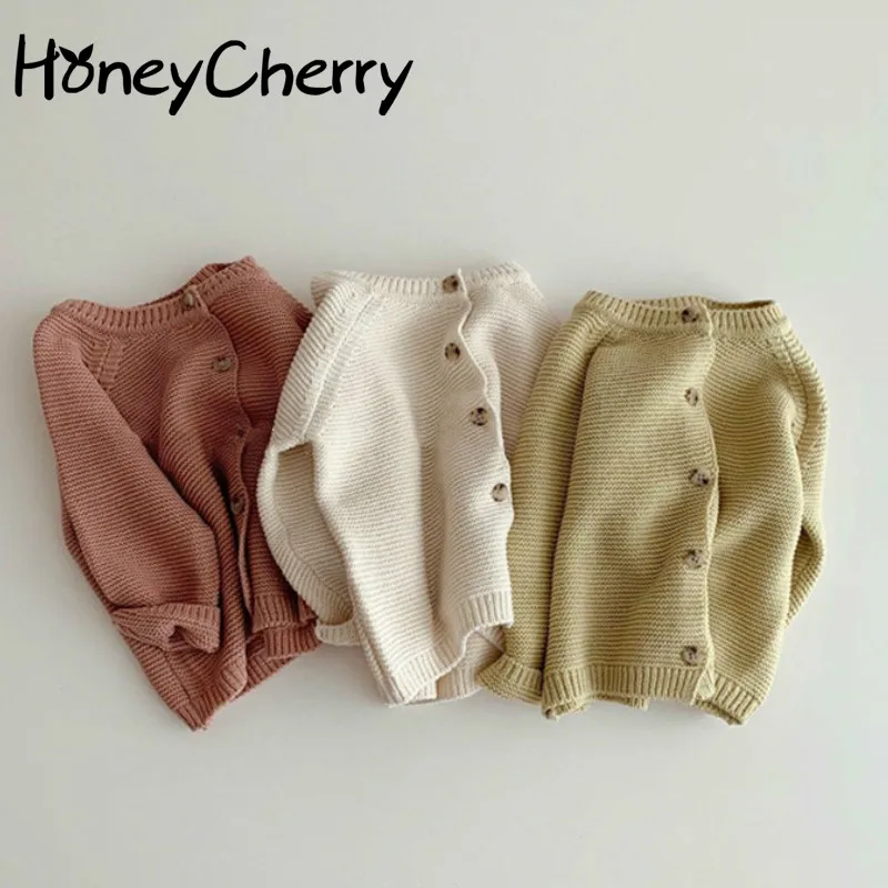 Детская одежда детский осенний простой кардиган детская Шерстяная трикотажная |