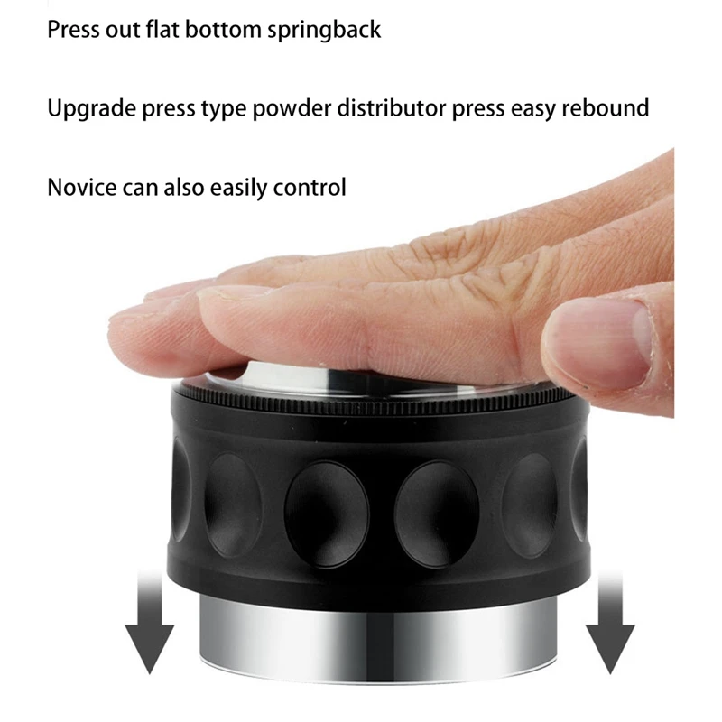 

58mm Coffee Distributor&Tamper Dual Head Coffee Leveler Fits Adjustable Depth- Professional Espresso Hand Tampers