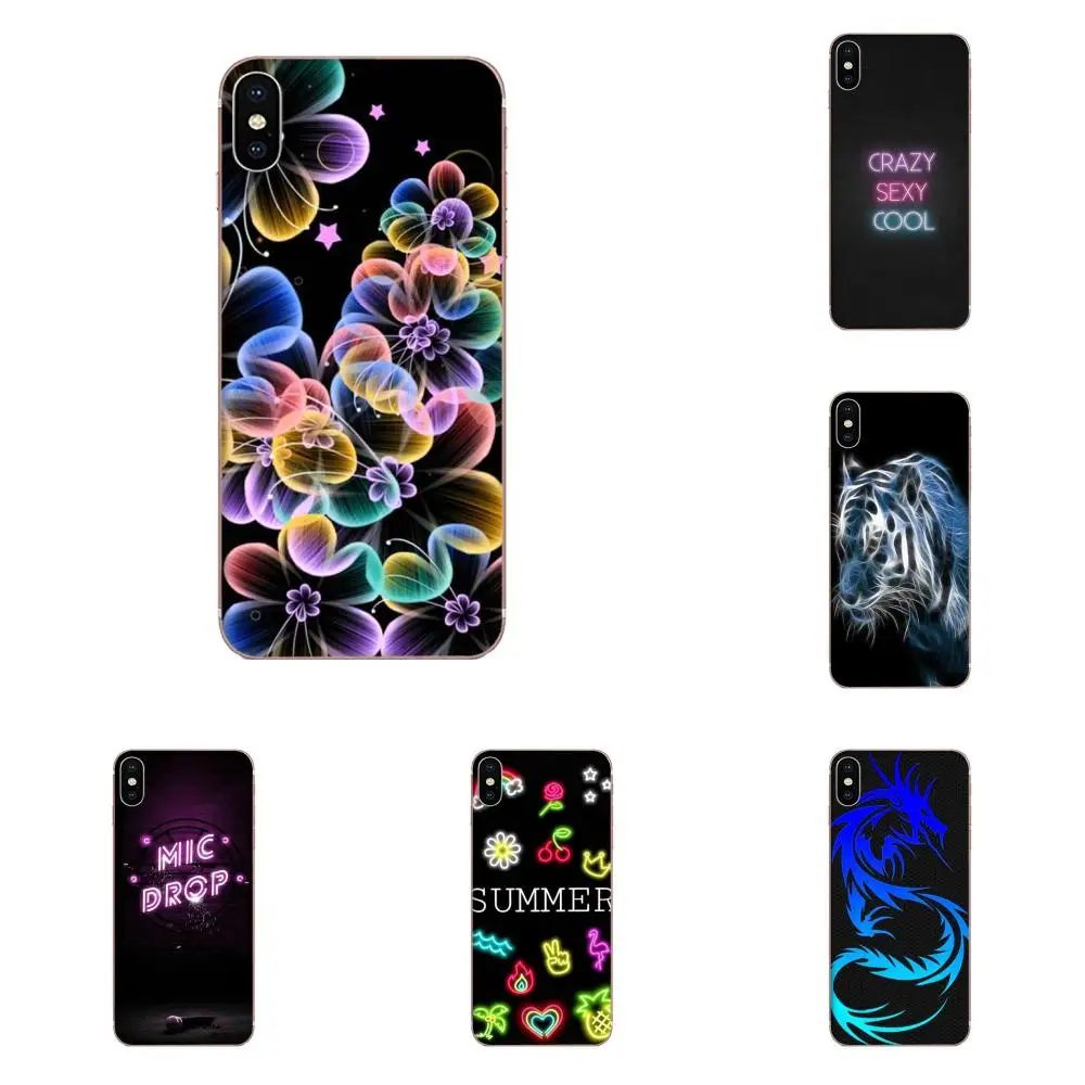 Милые неоновые дизайн для LG G2 G3 G4 G5 G6 G7 K4 K7 K8 K10 K12 K40 мини стилус ThinQ 2016 2017 2018 чехол