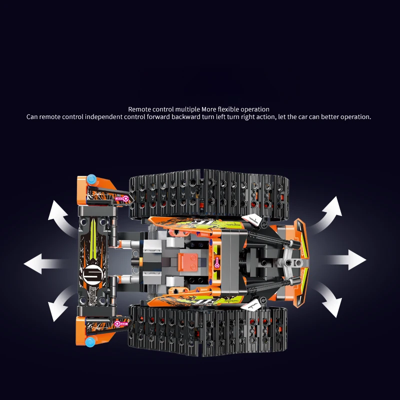 Technic серия совместимых lepins 42065 Радиоуправляемый трек с дистанционным управлением