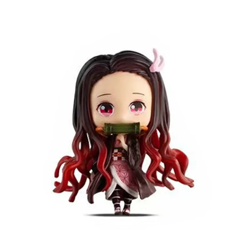 Шампанское Аниме Фигурка модель демон убийца Kimetsu No Yaiba Q Posket Kamado Tanjirou Kamado Nezuko Agatsuma Zenitsu Фигурки игрушки - Цвет: Шампанское
