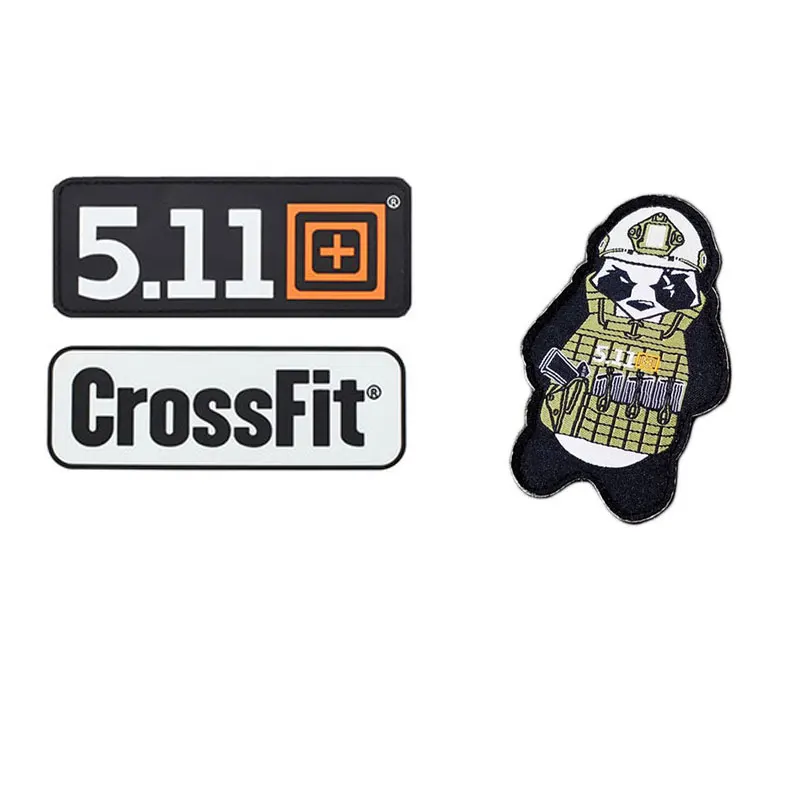 3 шт./компл. ПВХ военные нашивки вышивка панда 511 детской ленты декоративная