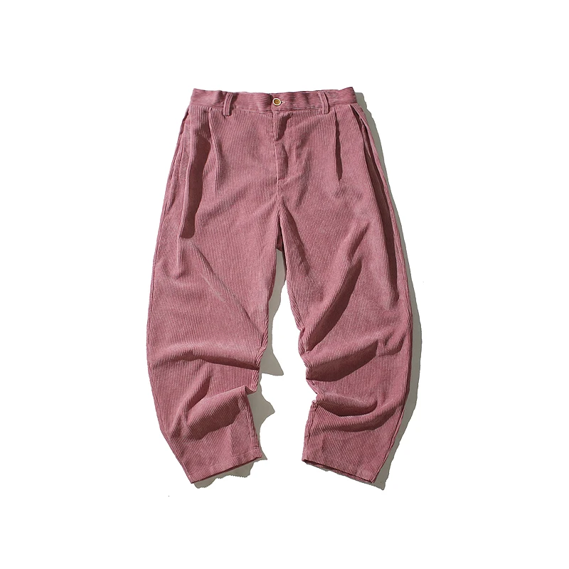 

2020 Autumn Men Hip Hop Harem Pants Men Joggers Ankle-Length Trousers Male Casual Streetwear Baggy Corduroy Pants M-5XL