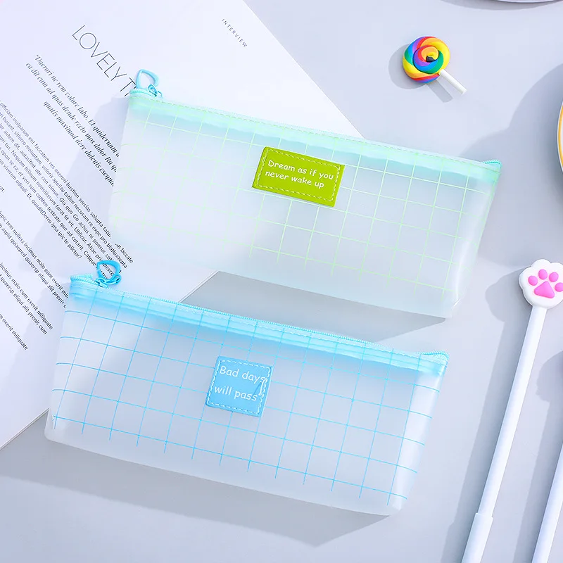 Сетчатый прозрачный чехол карандаш для девочек школьные принадлежности ПВХ