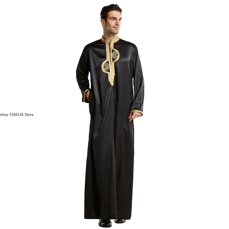 Islamic Clothing Men Muslim Robe Arab Thobe Ramadan Costumes Arabic Pakistan Saudi Arabia Abaya Dubai Full Sleeve Kaftan Jubba