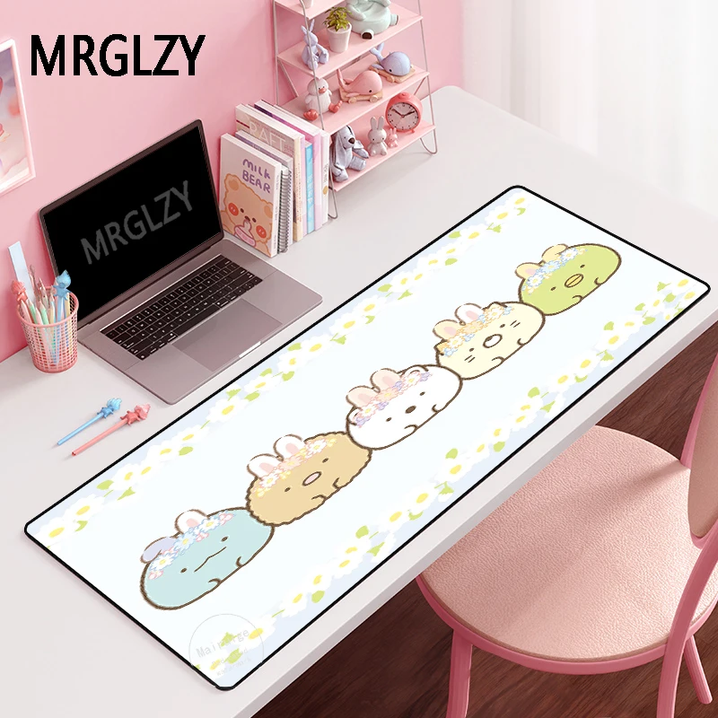 

Большой геймерский коврик для мыши MRGLZY, Нескользящие коврики для мыши, коврик для мыши Sumikkogurashi, коврик для ноутбука, аксессуары для игр, Наст...
