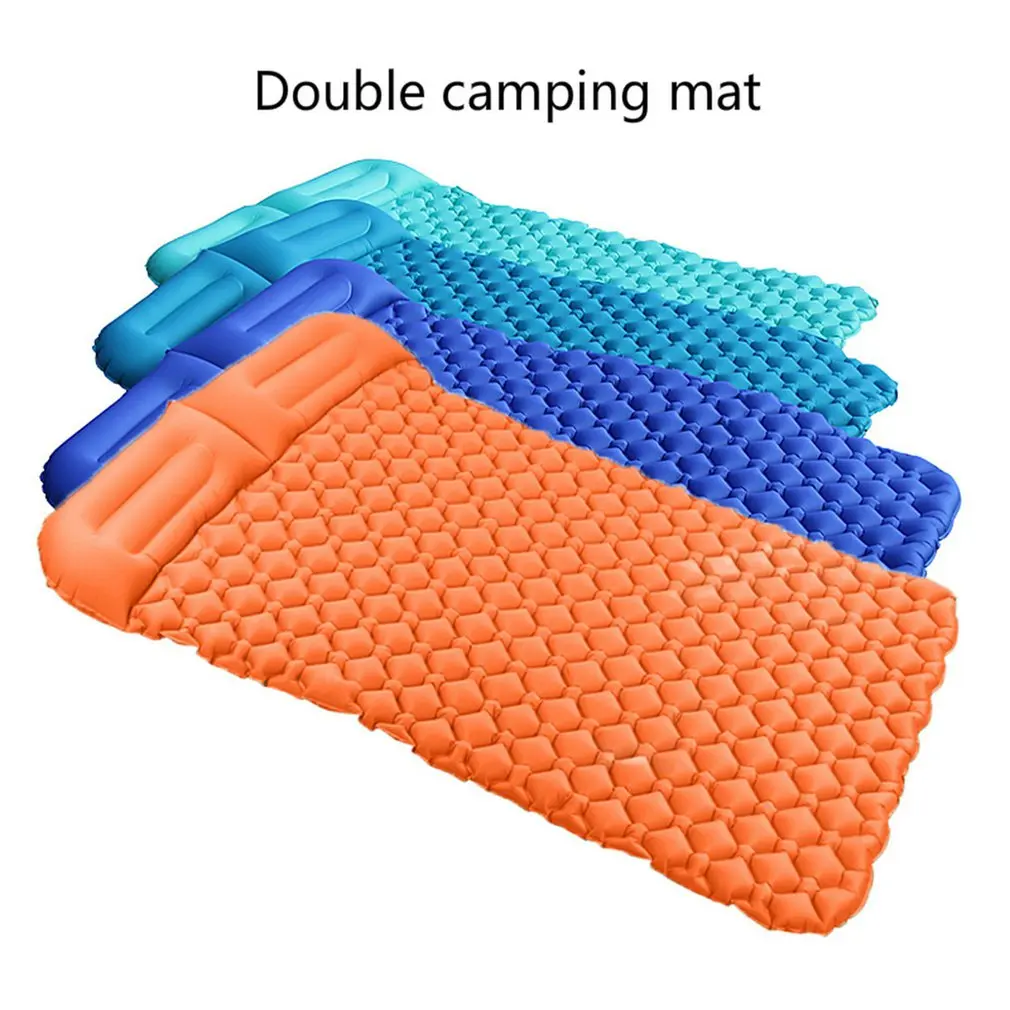 

Outdoor Camping Moisture-proof Inflatable Cushion TPU Lightweight With Pillow Double-acting Air Valve Cushion