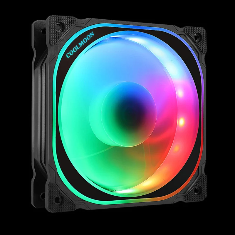 

COOLMOON 120mm RGB Computer Case PC Cooling Fan Quiet Fan Blade with IR Remote New Computer Cooler RGB CPU Case Fan