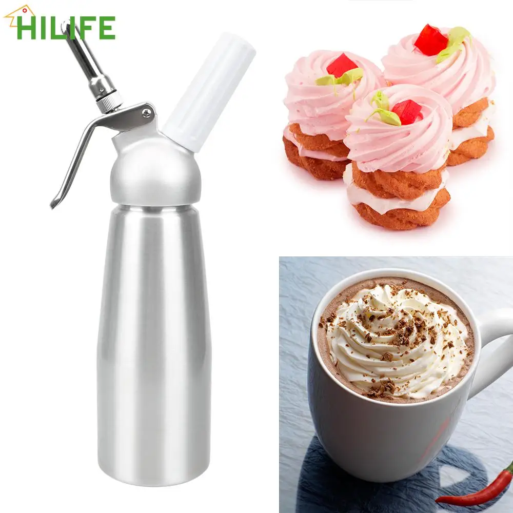 

With Three Nozzles Aluminium Whipped Cream Butter Dispenser 500ml 1000ml Cream Whipper Professional Dessert Tools