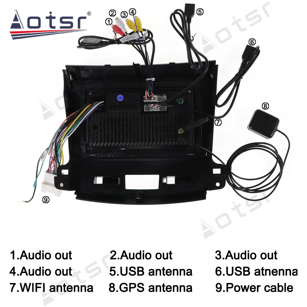 

Aotsr Android 9.0 RAM 4GB Car Radio Player GPS Navigation For Mitsubishi Outlander 2006+ DSP Car Auto Stereo Video HD Multimedia