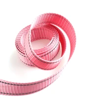 baby pink fluorescent ribbon trimming purse straps reflective polyester webbing gog collar strap garment accessories 25mm