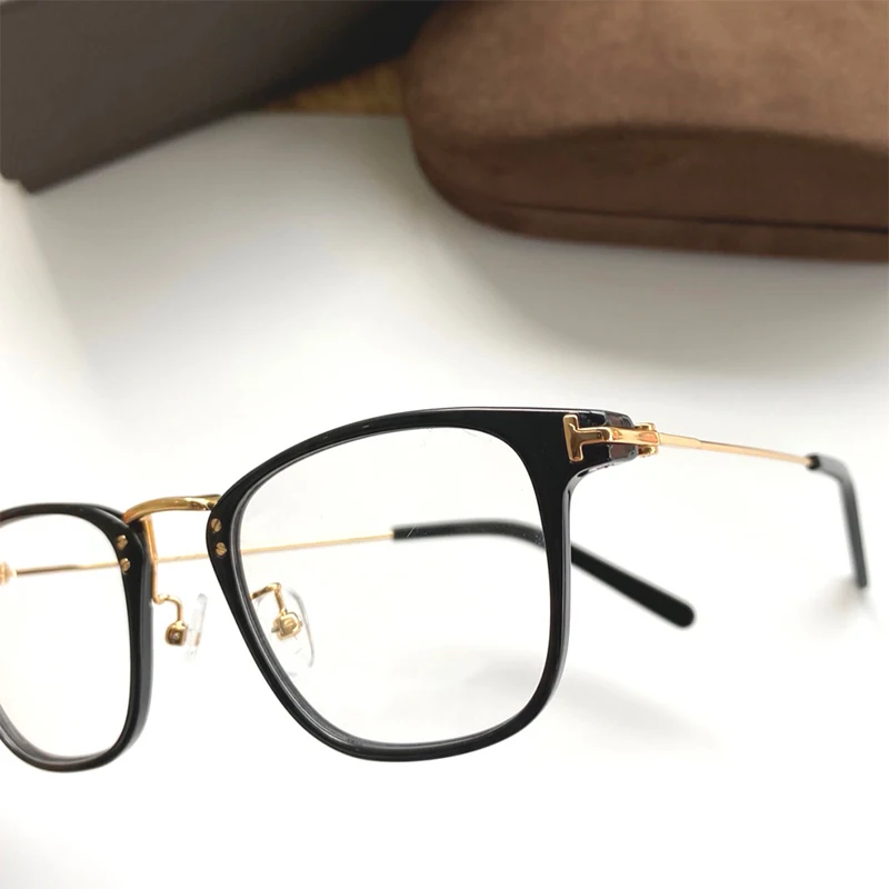 

IVSTA TF0672 with Logo Top Quality Myopia Glasses Frame Men Acetate Nerd Square Prescription Luxury Brand Designer with Box