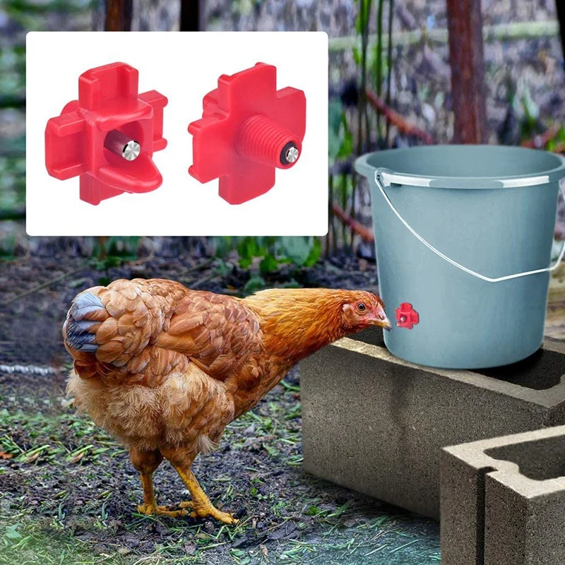 

Poultry Water Nipple, 25 Pack Chicken Nipple with Horizontal Side Mount, Automatic Drinkers for Chicken Quail Duck