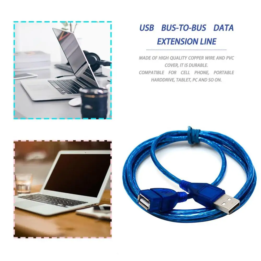 1 м/1 5 м/3 м супер длинный USB 2 0 мужского и женского пола удлинитель Кабель высокого