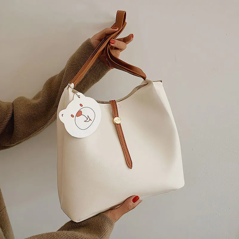 

Tote Bag Shoulder Bag Female Designer Women Bag Handbag Purse PU Leather Simple Fashion 2021 New Trend High Capacity All-match