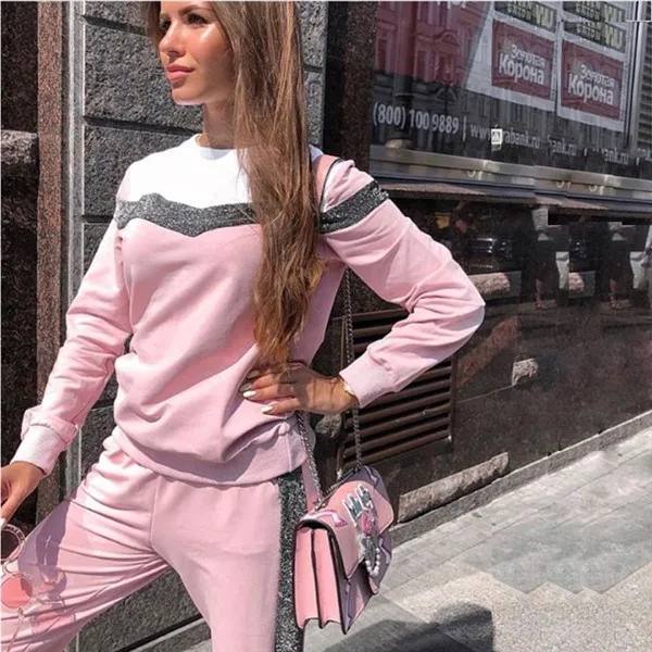 Женские спортивные костюмы Осенний пуловер с длинными рукавами толстовка