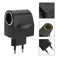 new car cigarette lighter charger 220v ac wall power socket plug adapter converter 220v ac to 12v dc eu plug adaptor