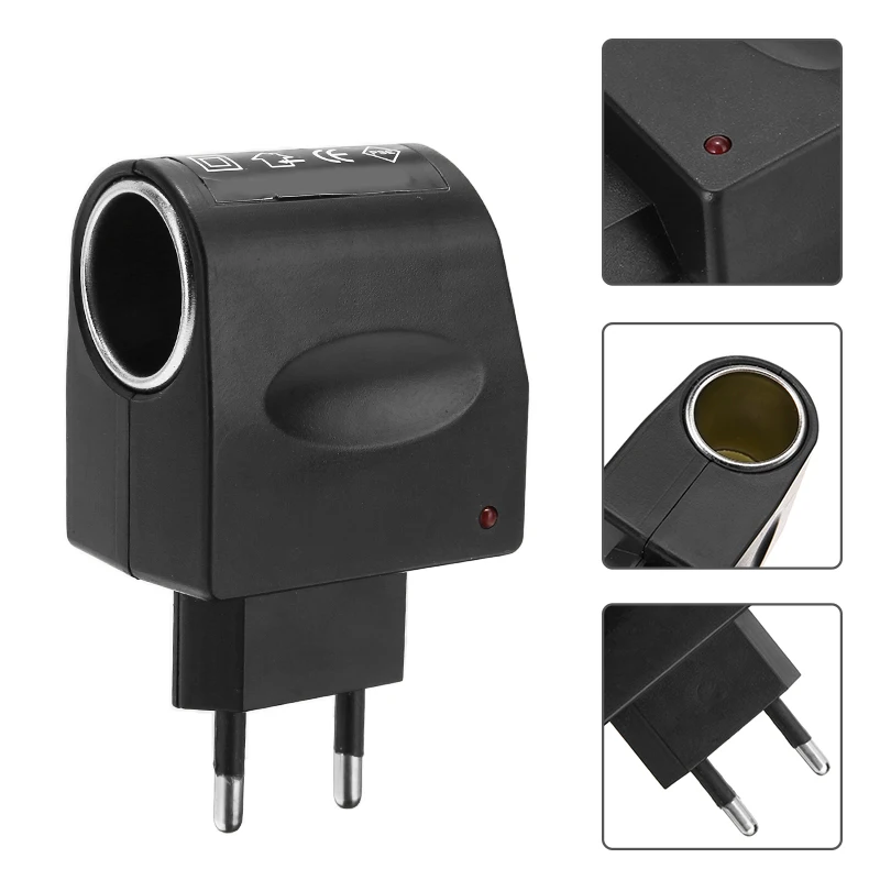 New Car Cigarette Lighter Charger 220V AC Wall Power Socket Plug Adapter Converter to 12V DC EU Adaptor | Электроника