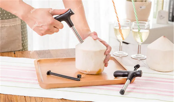 Новая Горячая нержавеющая сталь открывалка для кокоса кухонный бурильщик