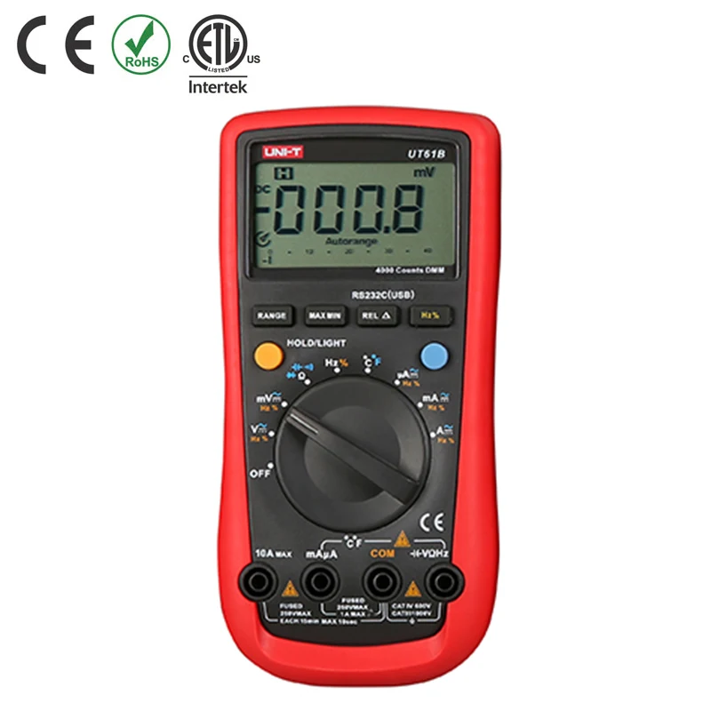 Цифровой мультиметр UT61B для измерения индуктивности Омметр емкость вольт