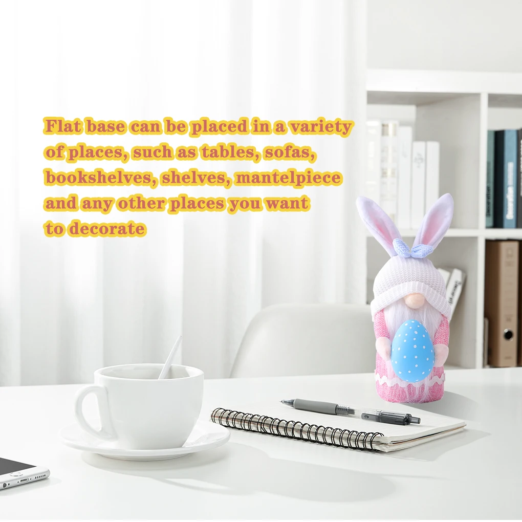 

1pc Easter Bunny Gnomes Spring Gifts Room Plush Faceless Doll Decorations Present Bedroom Desktop Ornament Gift Holiday DIY Deco