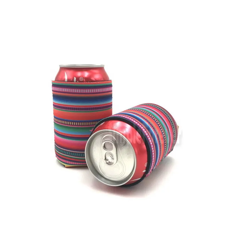 6 шт./лот 12 унций Serape Beer Can Cooler Sleeve Covers Neoprene Sleeves вечерние охладители с изоляцией для