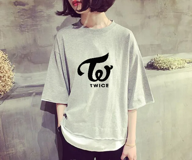 Kpop EXO новая свободная футболка для мужчин Корейская дважды летняя хлопковая