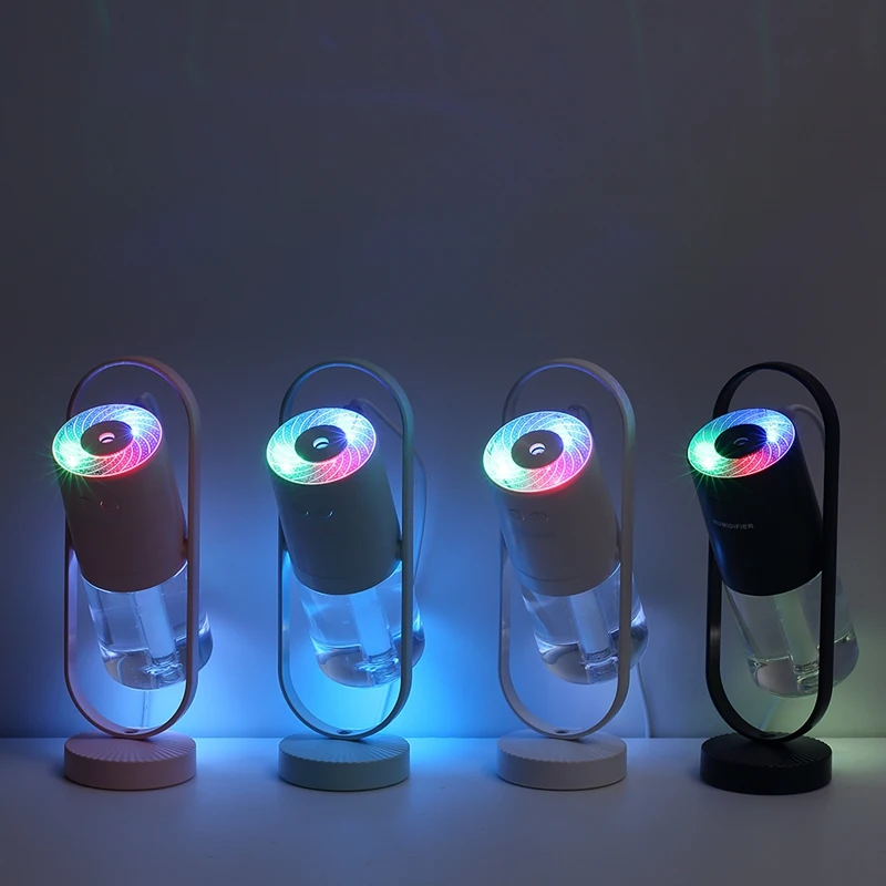 Светодиодный распылитель Красочный USB увлажнитель воздуха вращение на 360 ° умный