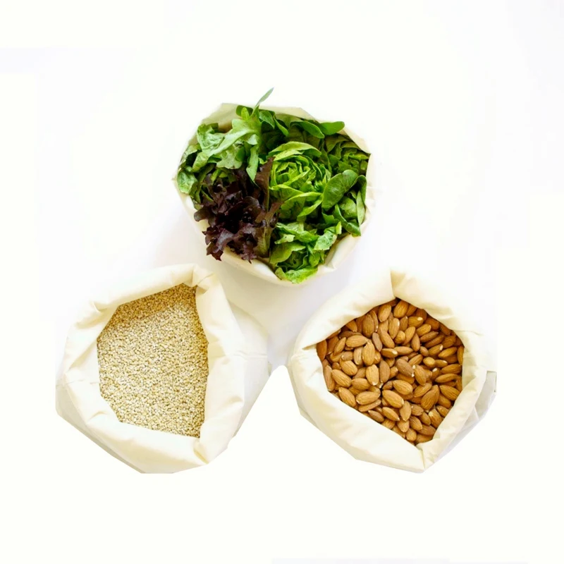 Многоразовая Хлопковая сумка для хранения продуктов органайзер овощей фруктов