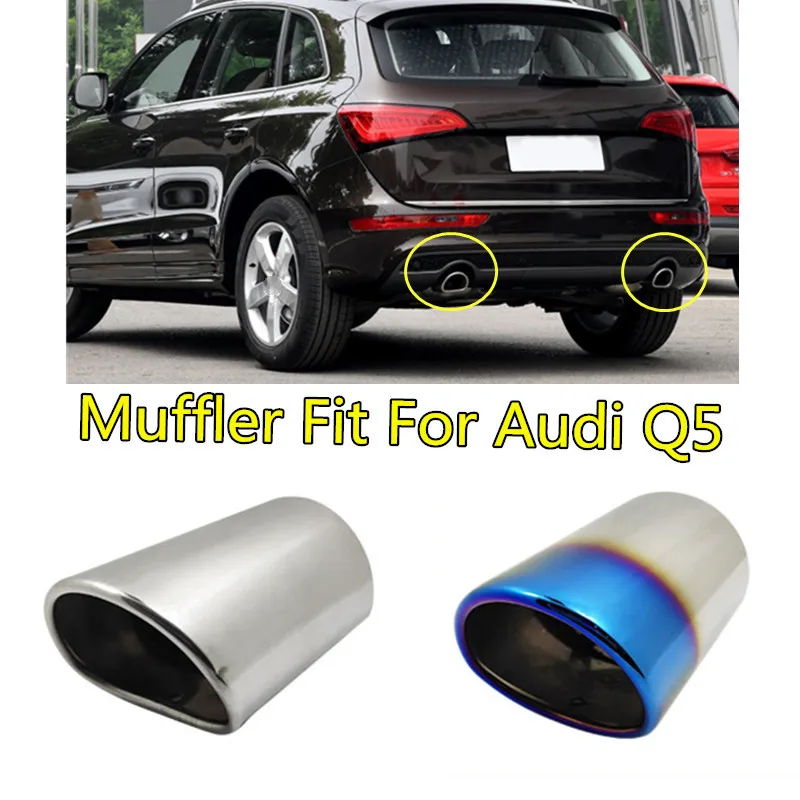 

2pcs Stainless Steel Muffler Car Exhaust System Pipe Tip For Audi Q5 V70 Mazda 3 Honda- Accords Tail Throat Auto Accessories