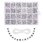 Круглые буквы россыпью 4x7 мм, 26 дюймов, 1200 шт., квадратные акриловые буквы для самостоятельного изготовления браслетов, ожерелий, ювелирных изделий, аксессуары для изготовления