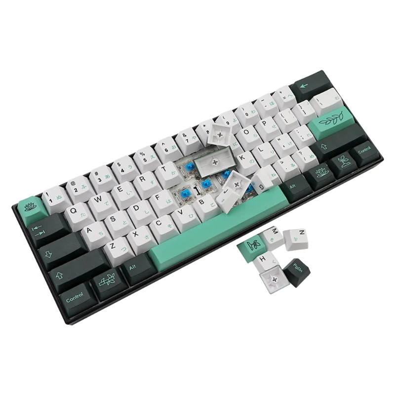 

137 Keys/set Cherry Profile Botanical Keycap PBT Dye Sublimation Key For Mechanical Keyboard With ISO Enter