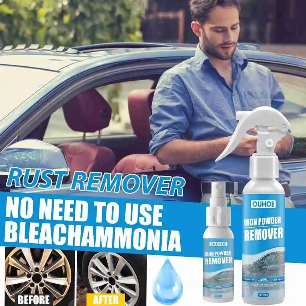 

30ml Car Rust Remover Spray Metal Chrome Paint Anti-Oxidation Maintenance Iron Powder Cleaning Super Rust Remover Spray Dropship
