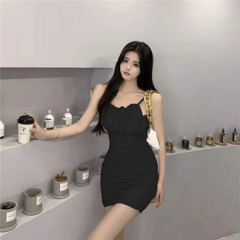 

Real Shot 2020 New Fashion Women's Design Sense Sexy Tube Top Waist Sweet Bag Hip Sling Dress